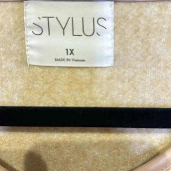 STYLUS plus camel blazer jacket size 1X NWOT - Picture 3 of 5
